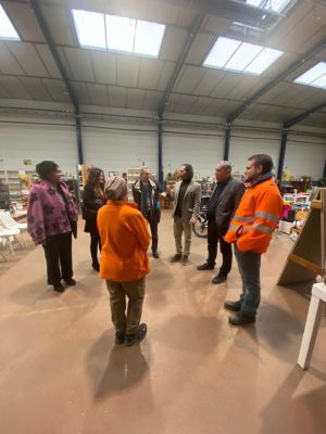 Insertion et �conomie circulaire : APTIMA au c�ur d�une visite officielle � Mantes-la-Jolie